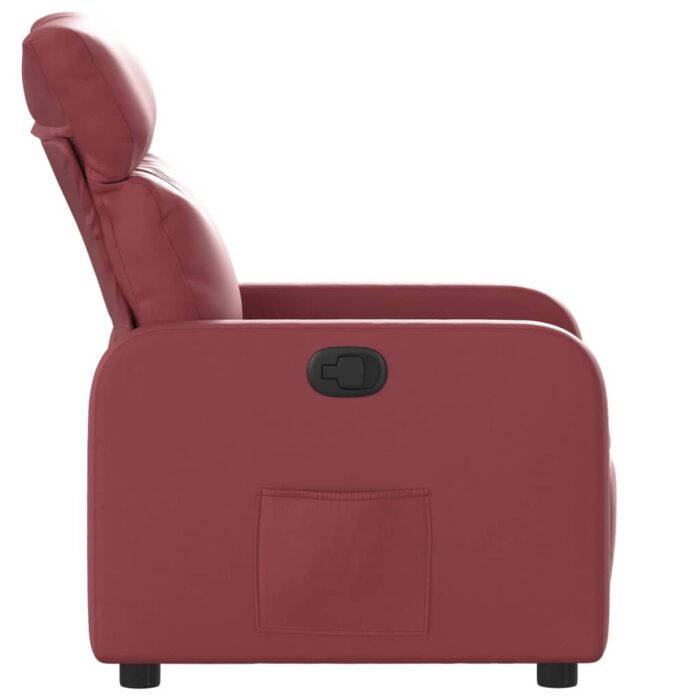 Fauteuil inclinable Rouge bordeaux Similicuir – Image 5