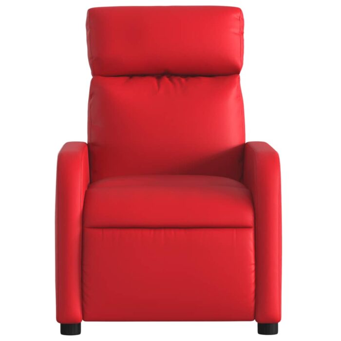 Fauteuil inclinable Rouge Similicuir – Image 4