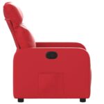 Fauteuil inclinable Rouge Similicuir – Image 5