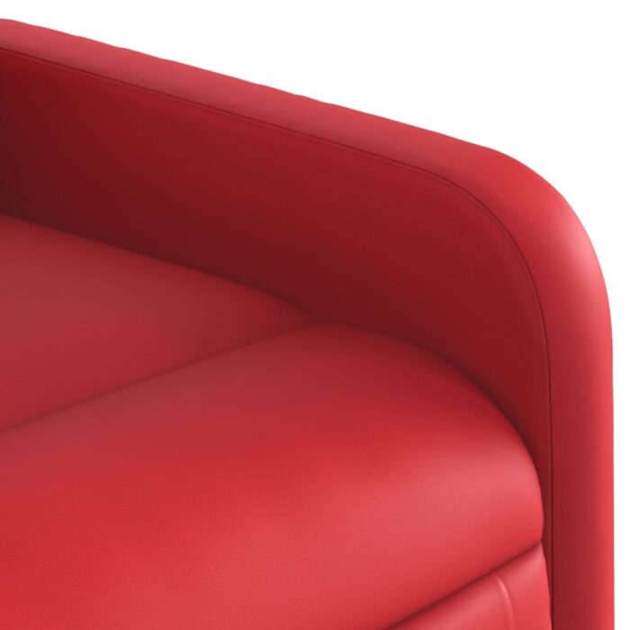 Fauteuil inclinable Rouge Similicuir – Image 6