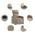 Fauteuil inclinable Cappuccino Similicuir – Image 3