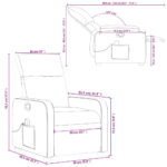 Fauteuil inclinable de massage Crème Similicuir – Image 10