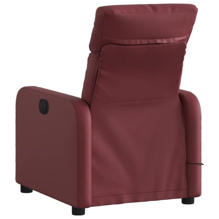 Fauteuil de massage inclinable Rouge bordeaux Similicuir – Image 2