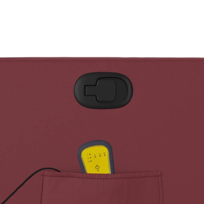 Fauteuil de massage inclinable Rouge bordeaux Similicuir – Image 8