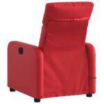 Fauteuil de massage inclinable rouge similicuir – Image 2