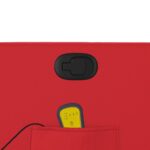 Fauteuil de massage inclinable rouge similicuir – Image 8