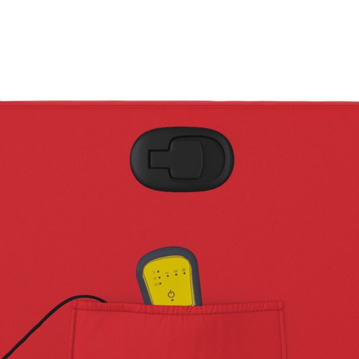 Fauteuil de massage inclinable rouge similicuir – Image 8