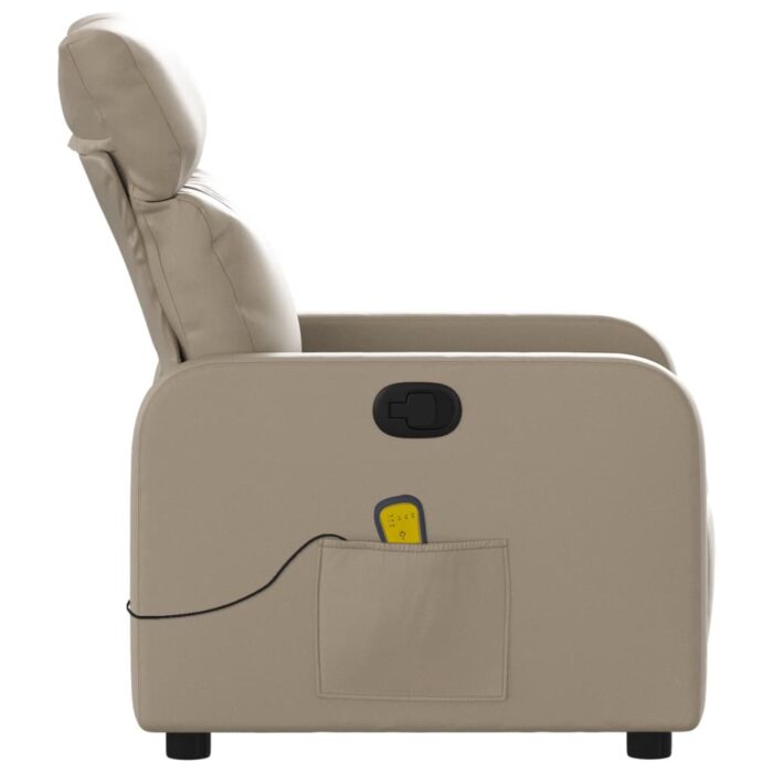 Fauteuil de massage inclinable Cappuccino Similicuir – Image 6