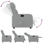 Fauteuil inclinable Gris clair Tissu – Image 2