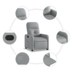 Fauteuil inclinable Gris clair Tissu – Image 3