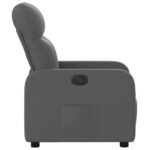 Fauteuil inclinable Gris foncé Tissu – Image 5