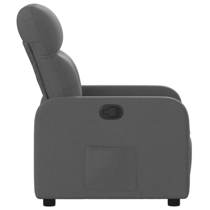 Fauteuil inclinable Gris foncé Tissu – Image 5