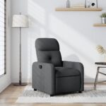 Fauteuil inclinable Gris foncé Tissu