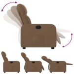 Fauteuil inclinable Marron Tissu – Image 2