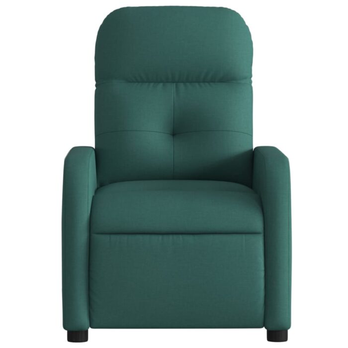 Fauteuil inclinable Vert foncé Tissu – Image 4