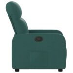 Fauteuil inclinable Vert foncé Tissu – Image 5