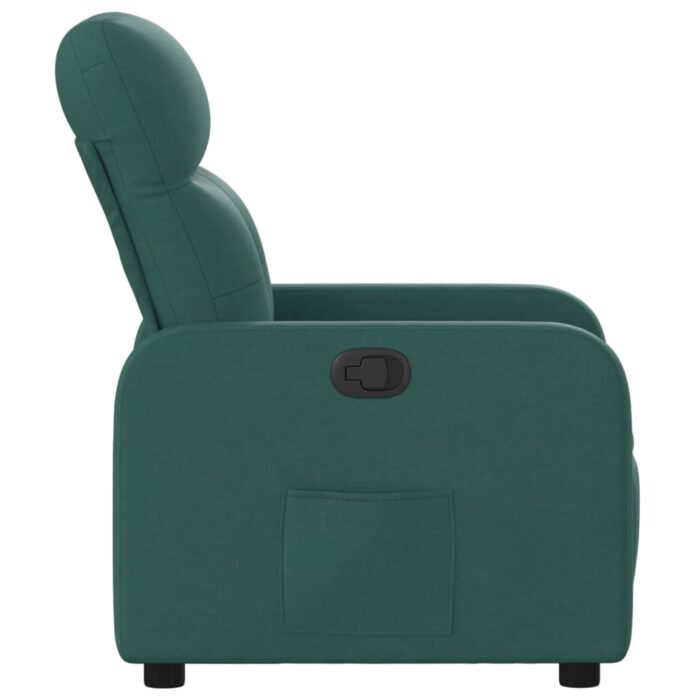 Fauteuil inclinable Vert foncé Tissu – Image 5