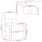 Fauteuil inclinable Taupe Tissu – Image 9