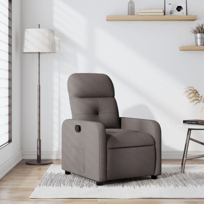Fauteuil inclinable Taupe Tissu – Image 1