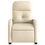 Fauteuil inclinable Crème Tissu – Image 4