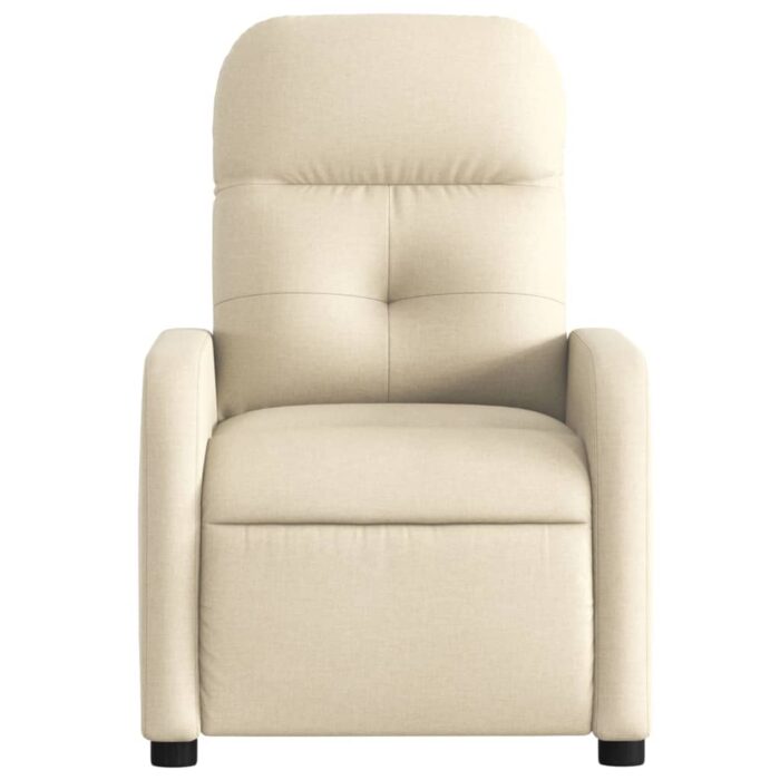 Fauteuil inclinable Crème Tissu – Image 4