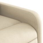 Fauteuil inclinable Crème Tissu – Image 6