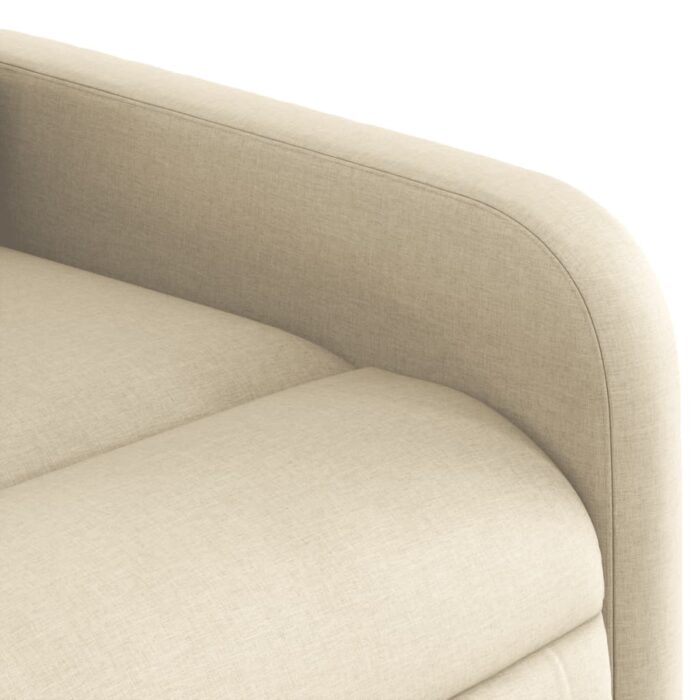 Fauteuil inclinable Crème Tissu – Image 6