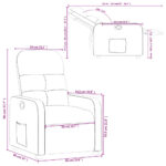 Fauteuil inclinable Crème Tissu – Image 9