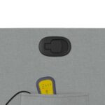 Fauteuil de massage inclinable Gris clair Tissu – Image 8