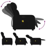Fauteuil de massage inclinable Noir Tissu – Image 3