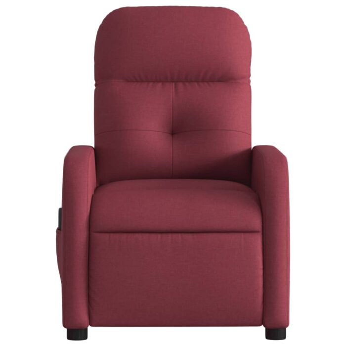 Fauteuil de massage inclinable Rouge bordeaux Tissu – Image 5