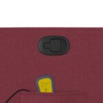 Fauteuil de massage inclinable Rouge bordeaux Tissu – Image 8