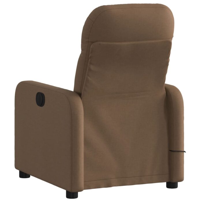 Fauteuil de massage inclinable Marron Tissu – Image 2
