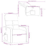 Fauteuil de massage inclinable Marron foncé Tissu – Image 10