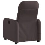Fauteuil de massage inclinable Marron foncé Tissu – Image 2