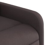 Fauteuil de massage inclinable Marron foncé Tissu – Image 7