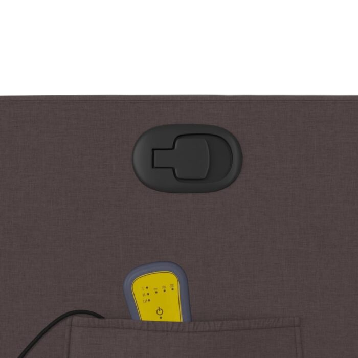 Fauteuil de massage inclinable Marron foncé Tissu – Image 8