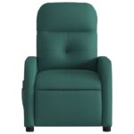Fauteuil de massage inclinable Vert foncé Tissu – Image 5
