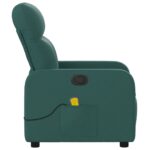 Fauteuil de massage inclinable Vert foncé Tissu – Image 6
