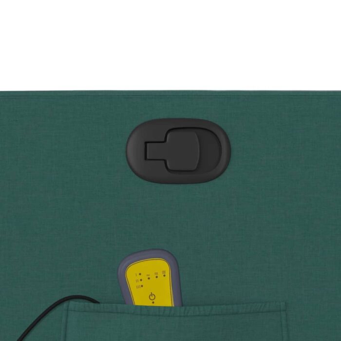 Fauteuil de massage inclinable Vert foncé Tissu – Image 8