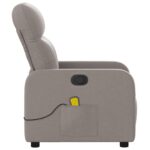 Fauteuil de massage inclinable Taupe Tissu – Image 6