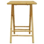 Table de jardin pliable 55x55x75 cm bambou – Image 2