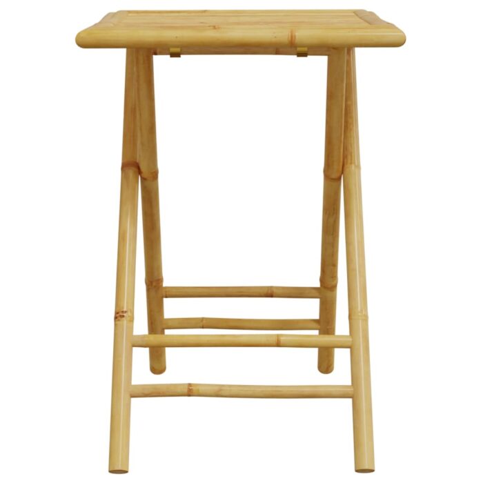 Table de jardin pliable 55x55x75 cm bambou – Image 2