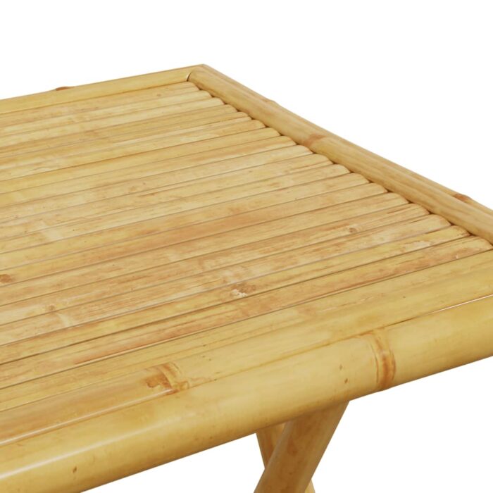 Table de jardin pliable 55x55x75 cm bambou – Image 5