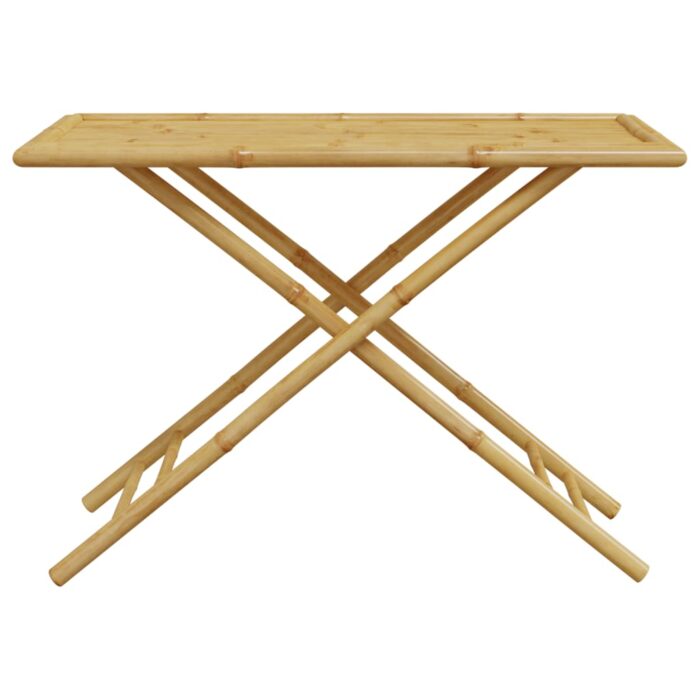Table de jardin pliable 110x55x75 cm bambou – Image 2
