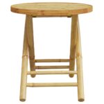 Table de jardin pliable Ø45x45 cm bambou – Image 2
