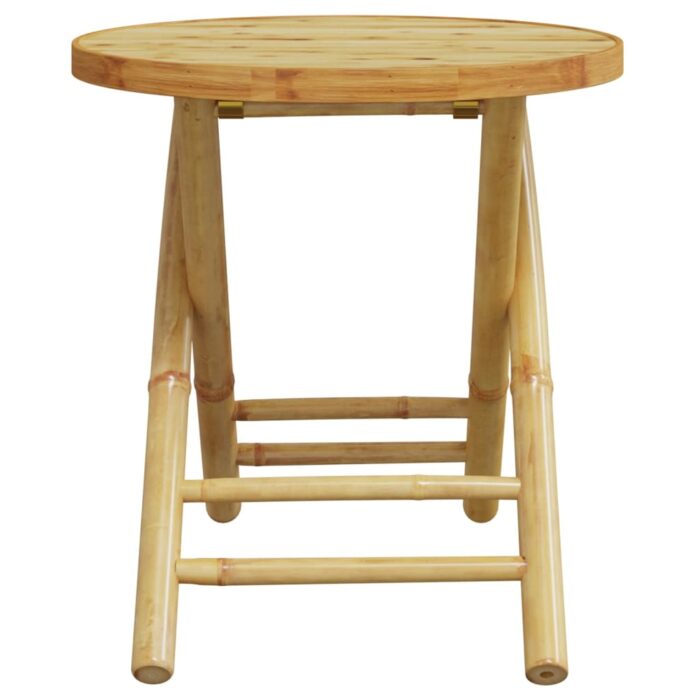 Table de jardin pliable Ø45x45 cm bambou – Image 2