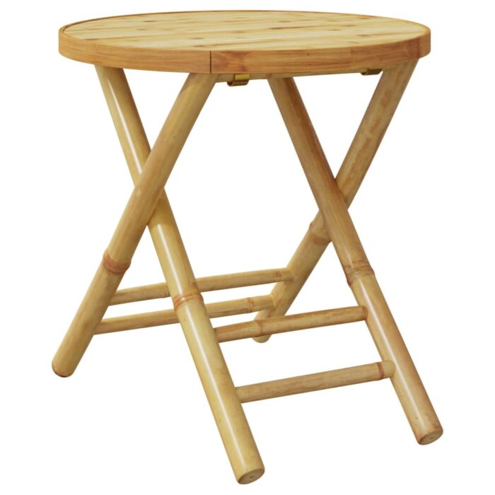 Table de jardin pliable Ø45x45 cm bambou – Image 4