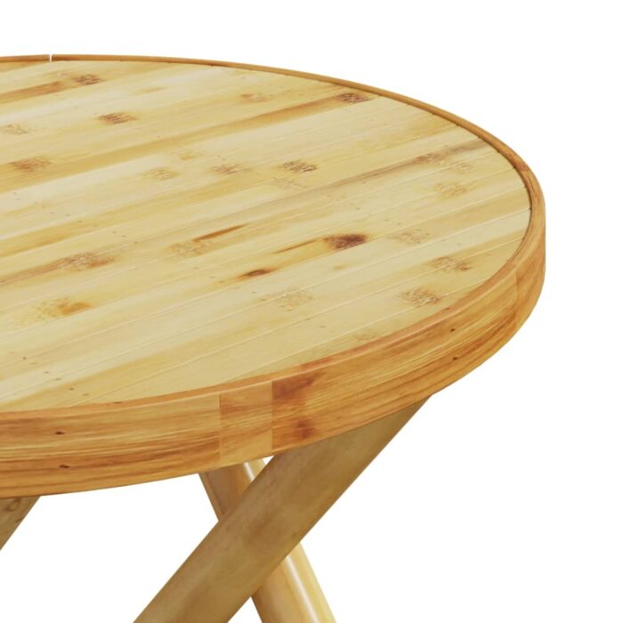 Table de jardin pliable Ø45x45 cm bambou – Image 5
