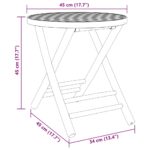 Table de jardin pliable Ø45x45 cm bambou – Image 6